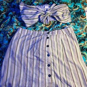 Bandeau Matching Skirt Set